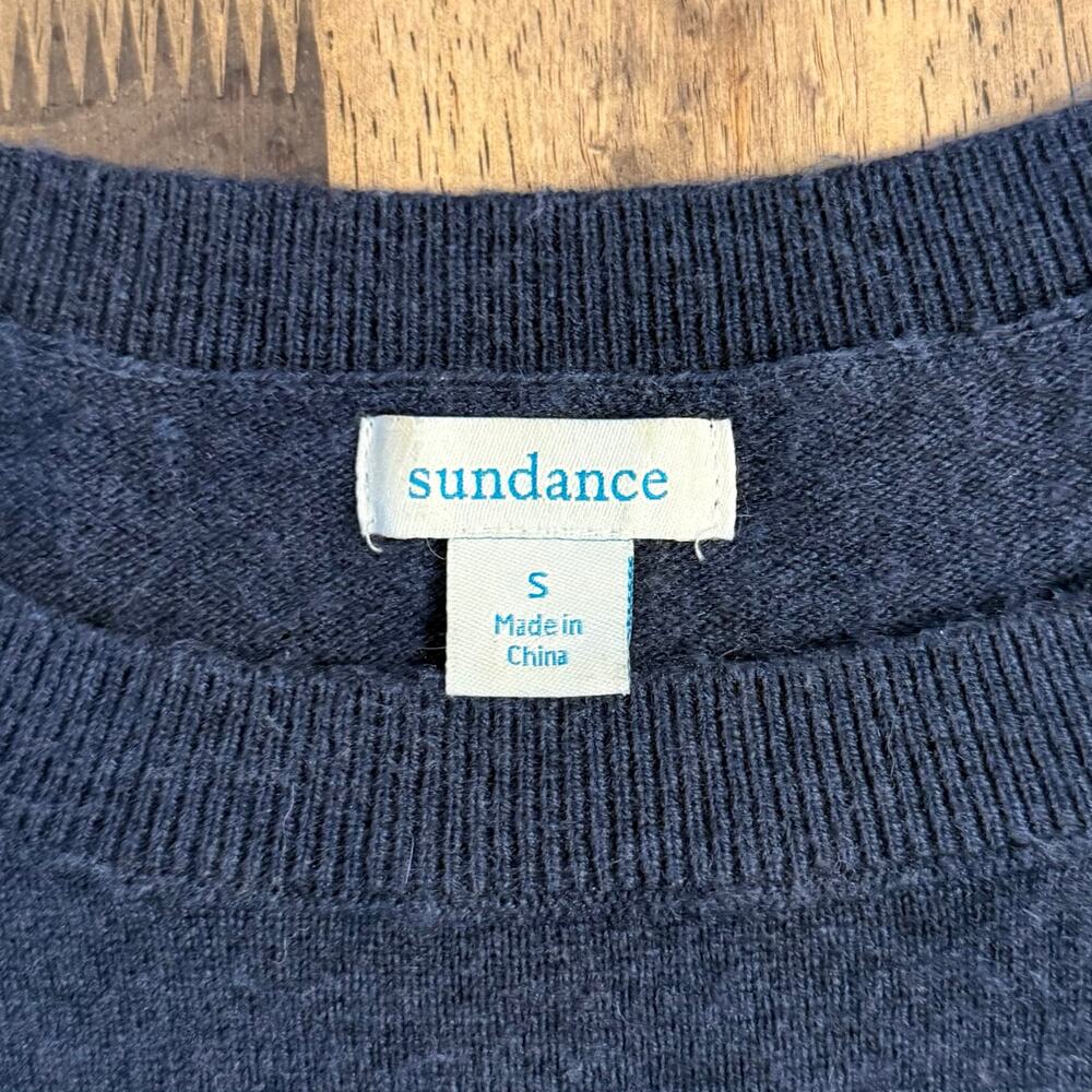 Sundance Weekends Sweater Wool Blend Embroidered Cozycore Blue Women’s Small - Picture 3 of 10